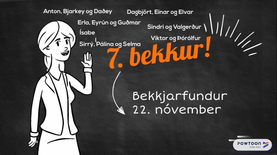 Bekkjarfundur 7. bekkjar