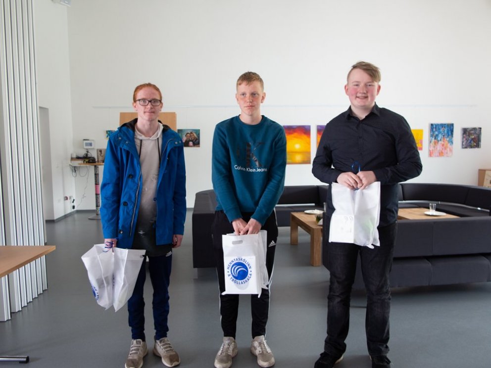 Hjalti Freyr sigraði stærðfræðikeppni 9. bekkinga á Norðurlandi vestra