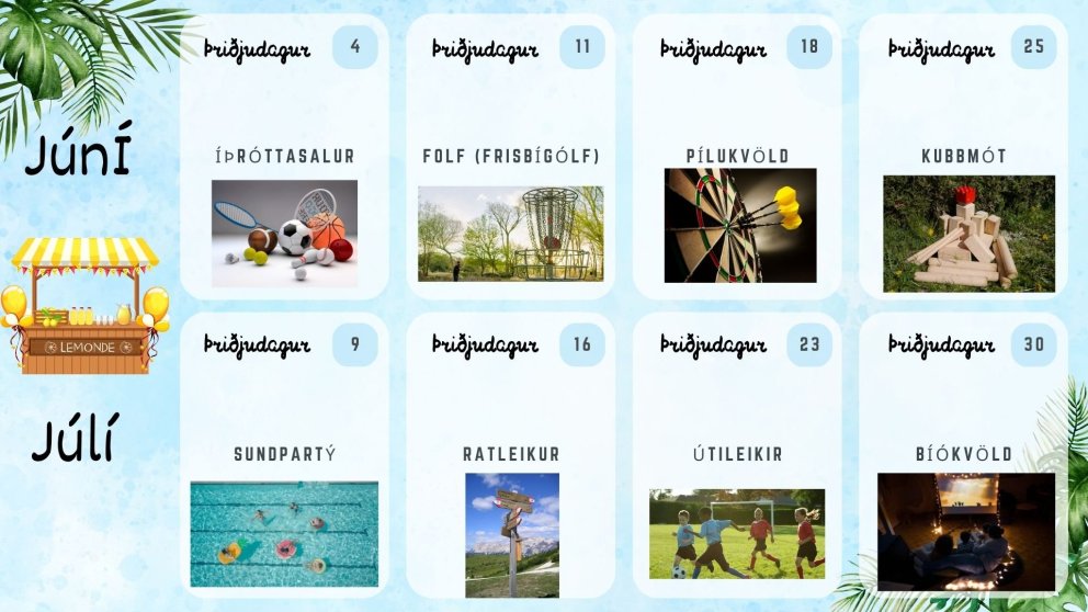 Sumardagskrá Oríon