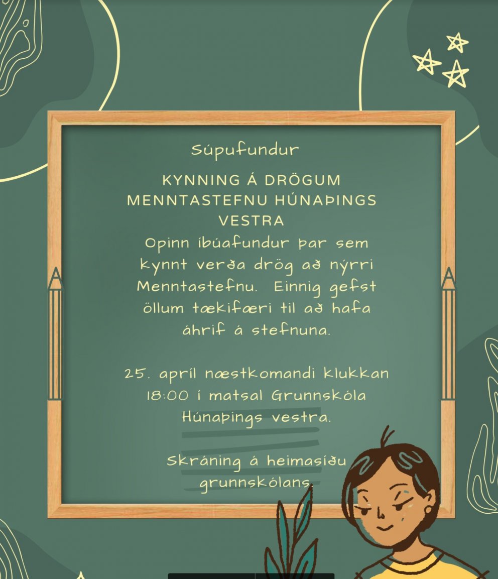 Kynning á drögum menntastefnu Húnaþings vestra