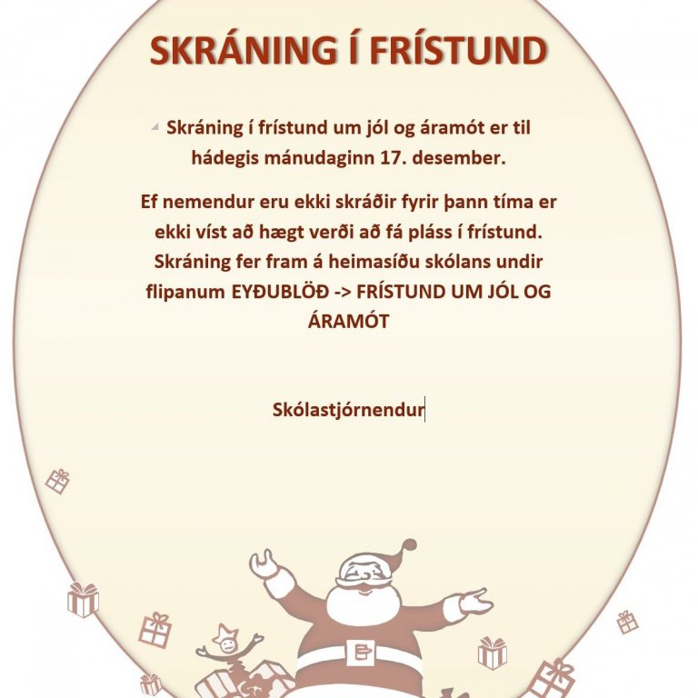 Skráning í frístund