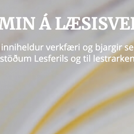 Góð verkfæri til að efla læsi