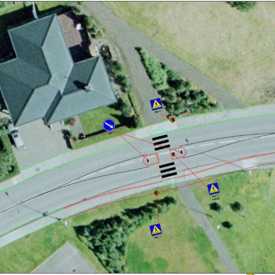 Ný gangbraut tekin í notkun á mánudag